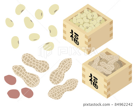 節分豆 烤大豆和花生 插圖素材 圖庫 節分豆 烤大豆和花生 插圖素材 圖庫