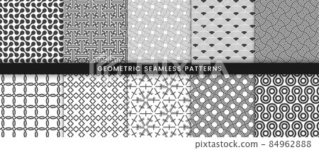 Set of geometric pattern traditional background Set of geometric pattern traditional background 84962888