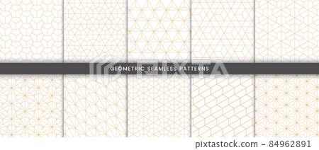 Set of geometric pattern polygonal shape Set of geometric pattern polygonal shape 84962891