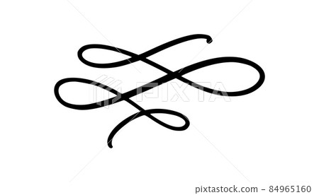 Squiggle and swirl line. Hand drawn calligraphic swirl. Vector illustration Squiggle and swirl line. Hand drawn calligraphic swirl. Vector illustration 84965160