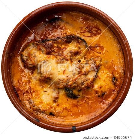 Just cooked moussaka with beef Just cooked moussaka with beef 84965674