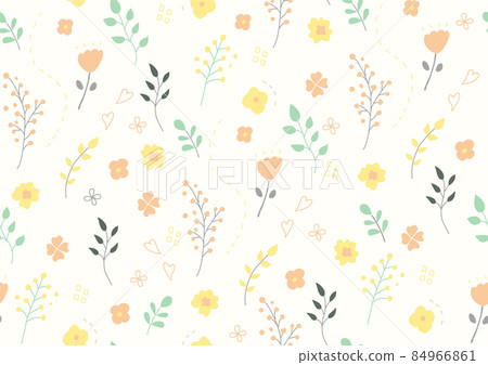 Scandinavian hand-painted floral background Scandinavian hand-painted floral background 84966861