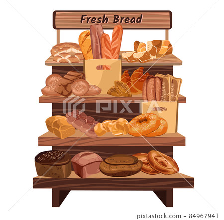 Colorful Hand Drawn Bakery Shop Concept 84967941
