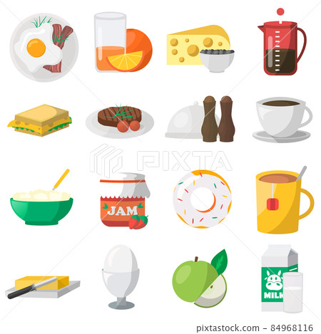 Breakfast Colorful Icons 84968116