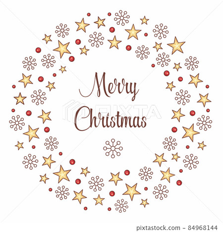 Christmas wreath sketched vector. Seasons Greeting wreath vector pattern on a white background. Round Christmas wreath vector Christmas wreath sketched vector. Seasons Greeting wreath vector pattern on a white background. Round Christmas wreath vector 84968144