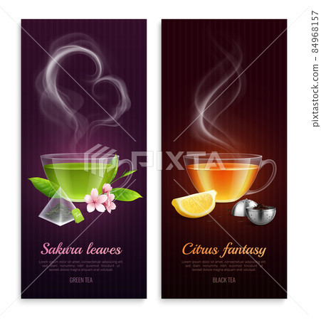 Green And Black Tea Banners 84968157