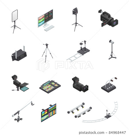 Broadcasting Equipment Icon Set Broadcasting Equipment Icon Set 84968447