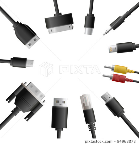 Multimedia Cables Round Composition 84968878
