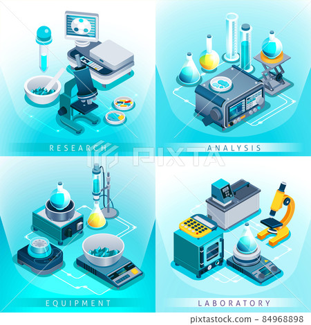 Laboratory Equipment Isometric Design Concept 84968898