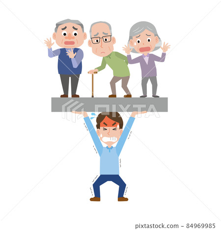 扶助老人的青年 84969985