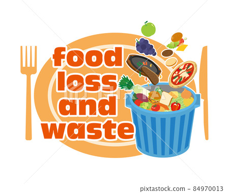 Illustration material with the image of food loss Illustration material with the image of food loss 84970013