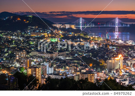 《長崎縣》日本三大夜景長崎夜景風頭公園 84970262