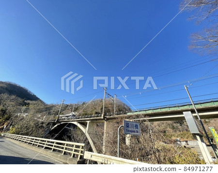 Yanagawa Bridge in Yanagawa Town, Otsuki City, Yamanashi Prefecture 84971277