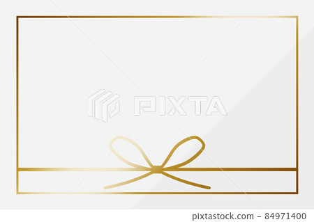 High-class Mizuhiki (flower knot) background horizontal position white & gold 84971400