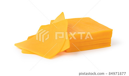 cheese slice on a white background 84971877