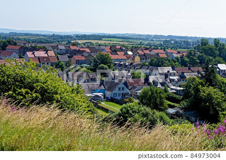 Viev of the ancient town of Dundonald - South Ayrshire - Scotland 84973004