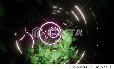 3D illustration Background for advertising and wallpaper in sci fi and technology innovation scene. 3D rendering in decorative concept. 84975521