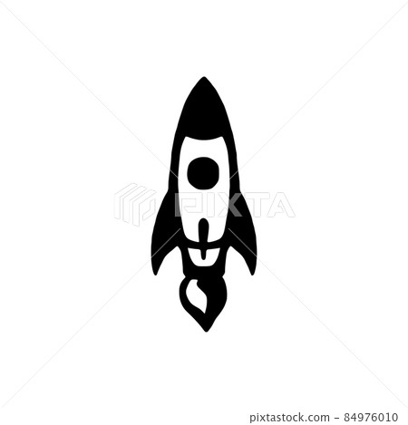 Rocket launch doodle icon. Startup concept. Vector illustration 84976010
