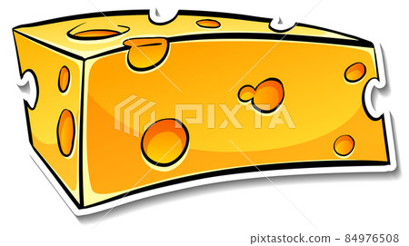 Maasdam cheese in cartoon style Maasdam cheese in cartoon style 84976508
