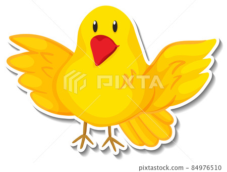 Little yellow bird animal cartoon sticker Little yellow bird animal cartoon sticker 84976510