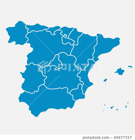 doodle freehand drawing of spain map. 84977357