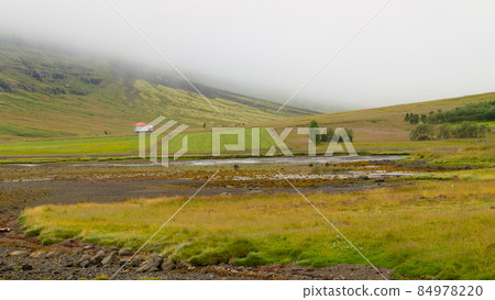 Mjoifjordur rural landscape, east Iceland. Icelandic panorama Mjoifjordur rural landscape, east Iceland. Icelandic panorama 84978220