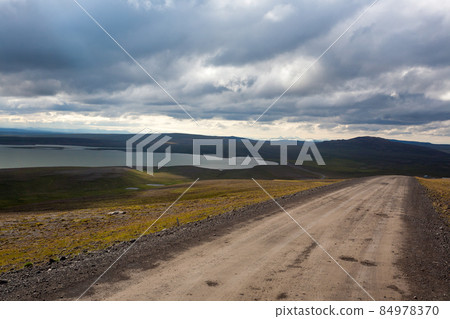 Blondulon lake view, Highlands of Iceland landscape Blondulon lake view, Highlands of Iceland landscape 84978370