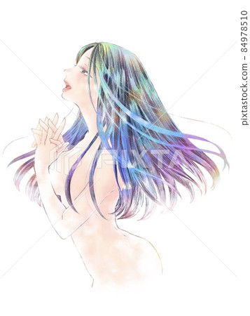 Female looking up and smiling / normal Female looking up and smiling / normal 84978510