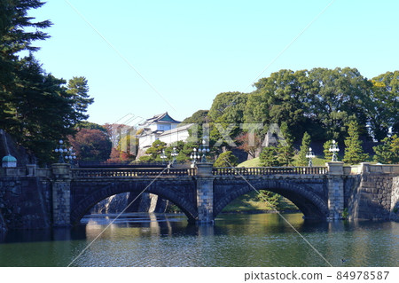 皇居二重橋正門正門石橋正門鐵橋伏見砲塔東京都千代田區千代田皇宮內 皇居二重橋正門正門石橋正門鐵橋伏見砲塔東京都千代田區千代田皇宮內 84978587