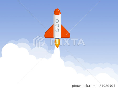 Rocket takes off into outer space 84980501