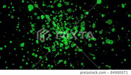 Abstract green background. Big data wave of particles. Futuristic wave of dots. Cyber or technology background. 84980871