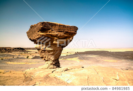Rock formation at Sahara desert near Tchirozerine region, Agadez, Niger Rock formation at Sahara desert near Tchirozerine region, Agadez, Niger 84981985