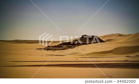 Panorama landscape at Great sand sea around Siwa oasis , Egypt Panorama landscape at Great sand sea around Siwa oasis , Egypt 84982000