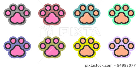 Cute animal paws illustration Cute animal paws illustration 84982077