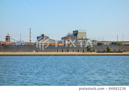 Muko River and factory 84983236
