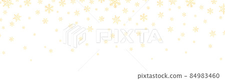 Gold snowflakes falling on white backdrop.... - Stock Illustration ...