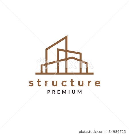 modern minimalist building home future architect logo design vector graphic symbol icon sign illustration creative idea 84984723