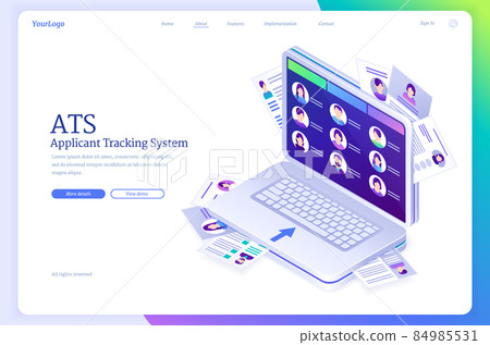 ATS, applicant tracking system isometric landing 84985531