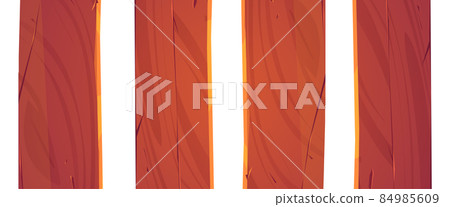 Wood planks, wooden boards on white background 84985609