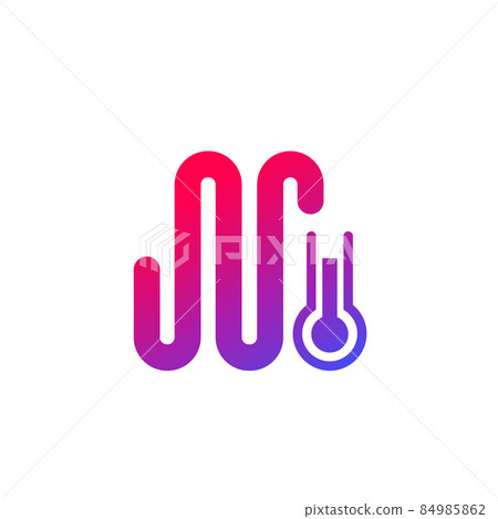 underfloor heating system icon, vector underfloor heating system icon, vector 84985862