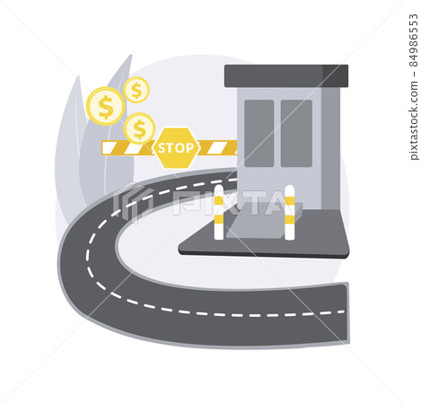 Toll Road Abstract Concept Vector Illustration. - Stock Illustration ...