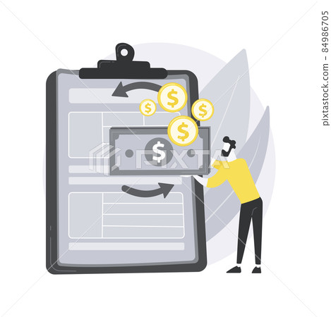 Tax return abstract concept vector illustration. Tax return abstract concept vector illustration. 84986705