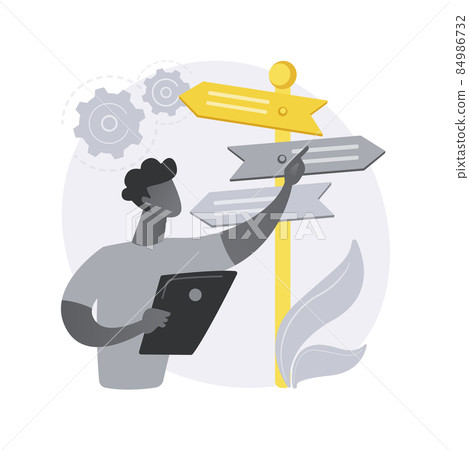 Decision making abstract concept vector illustration. 84986732