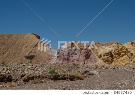 mountain landscape in Timna Park in Israel mountain landscape in Timna Park in Israel 84987480