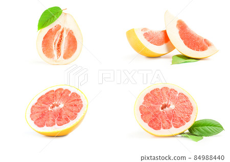 Collection of pomela isolated on a white background Collection of pomela isolated on a white background 84988440