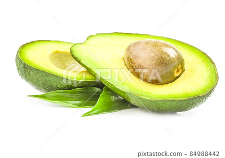 Avocado isolated on a white background cutout 84988442