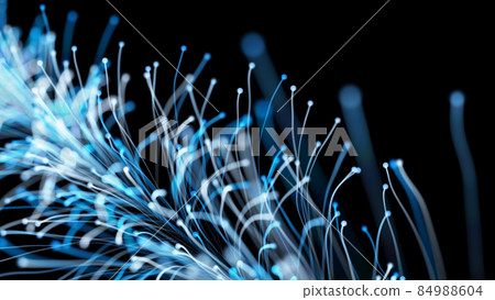 3D rendering of a stylish Christmas bright branch growing elegantly against a black background 3D rendering of a stylish Christmas bright branch growing elegantly against a black background 84988604