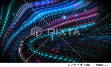 3D rendering of spiral bright vortex streams of... - Stock Illustration ...