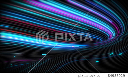 3D rendering of spiral bright vortex streams of... - Stock Illustration ...