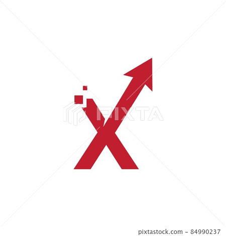 Arrow initial letter design 84990237